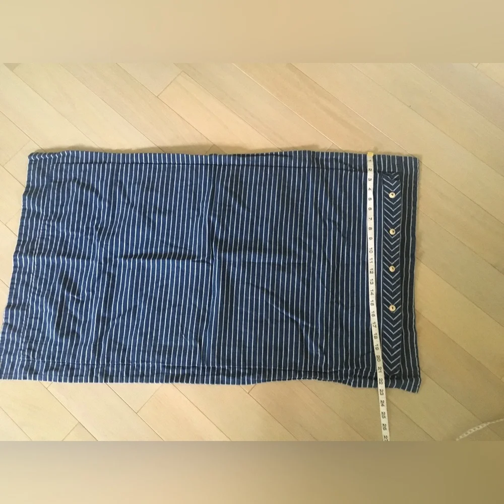 Lauren Ralph Lauren Navy and White Striped Accent Pillow Cover